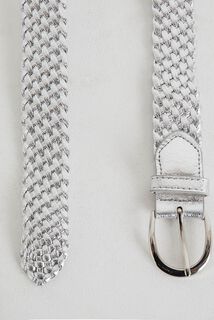 Ceinture brillante tressée femme