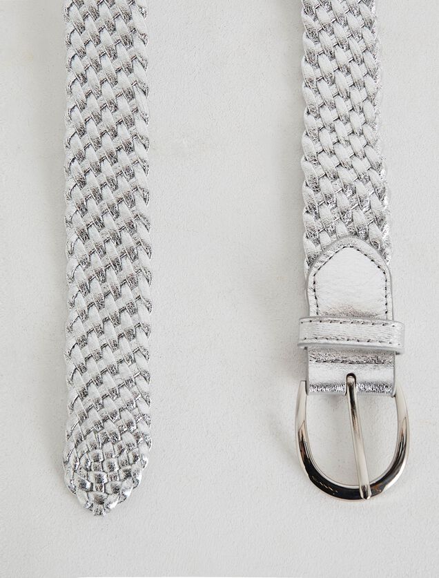 Ceinture brillante tressée femme
