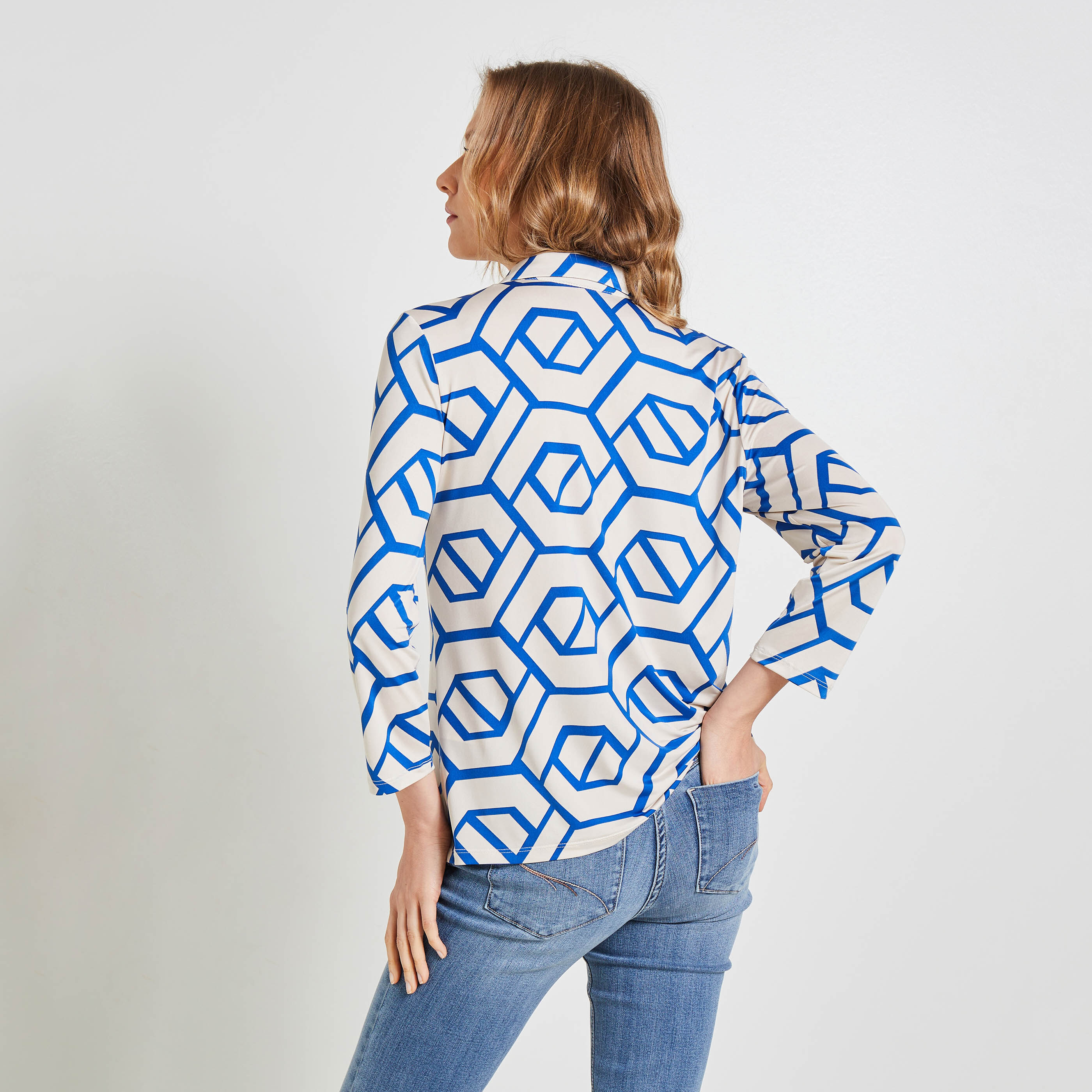 Chemise imprim&eacute; graphique femme