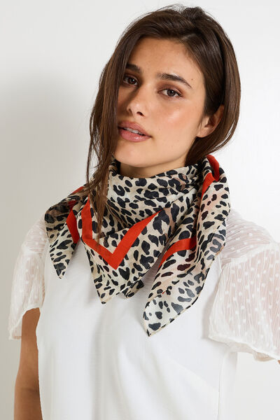 Foulard imprimé léopard femme