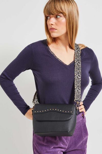 Sac rabat clouté femme
