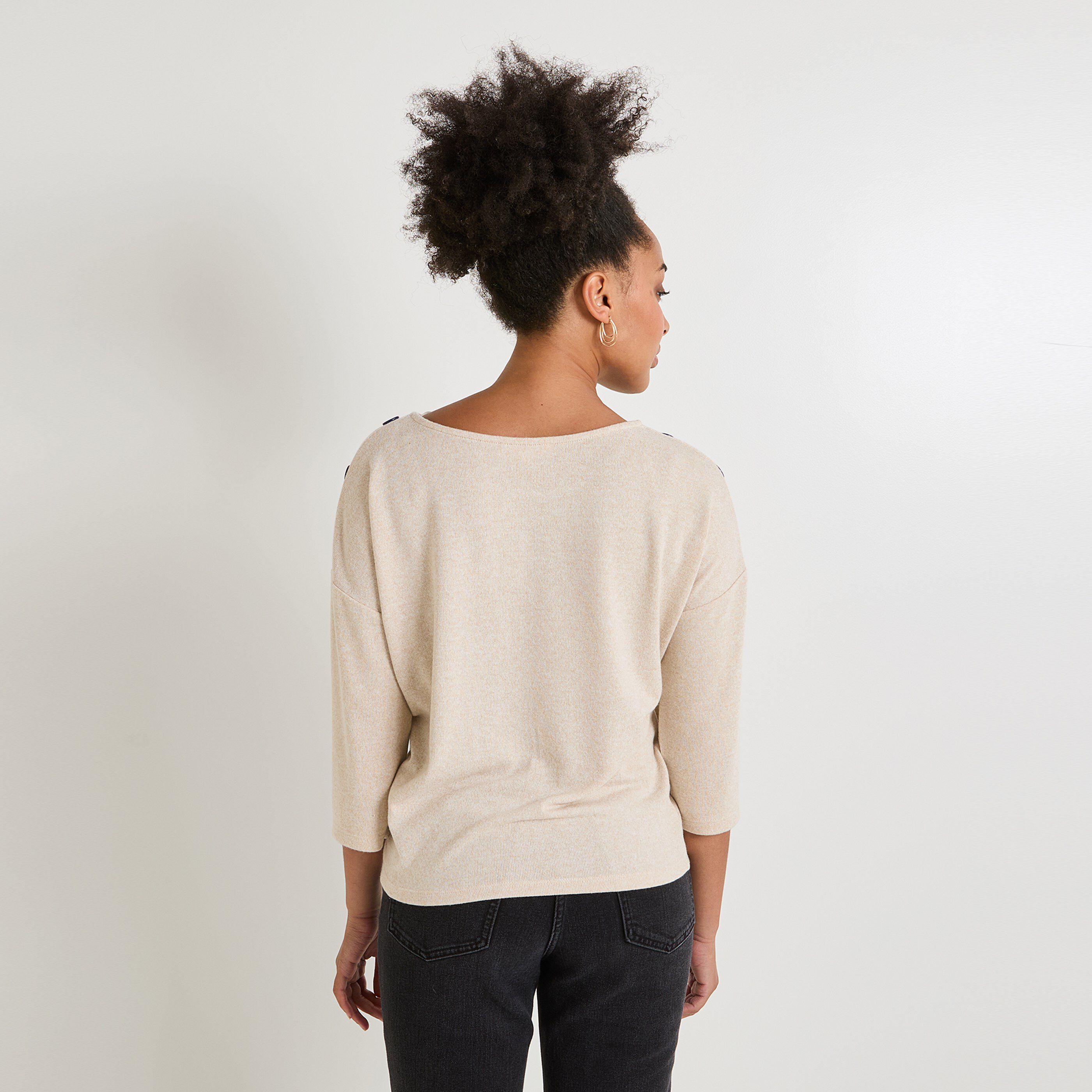 T-shirt doudou imprim&eacute; femme