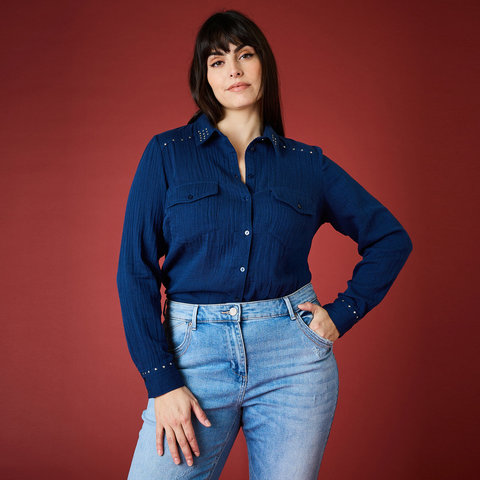 Chemise en gaze de coton femme