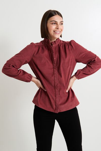 Chemise en velours femme