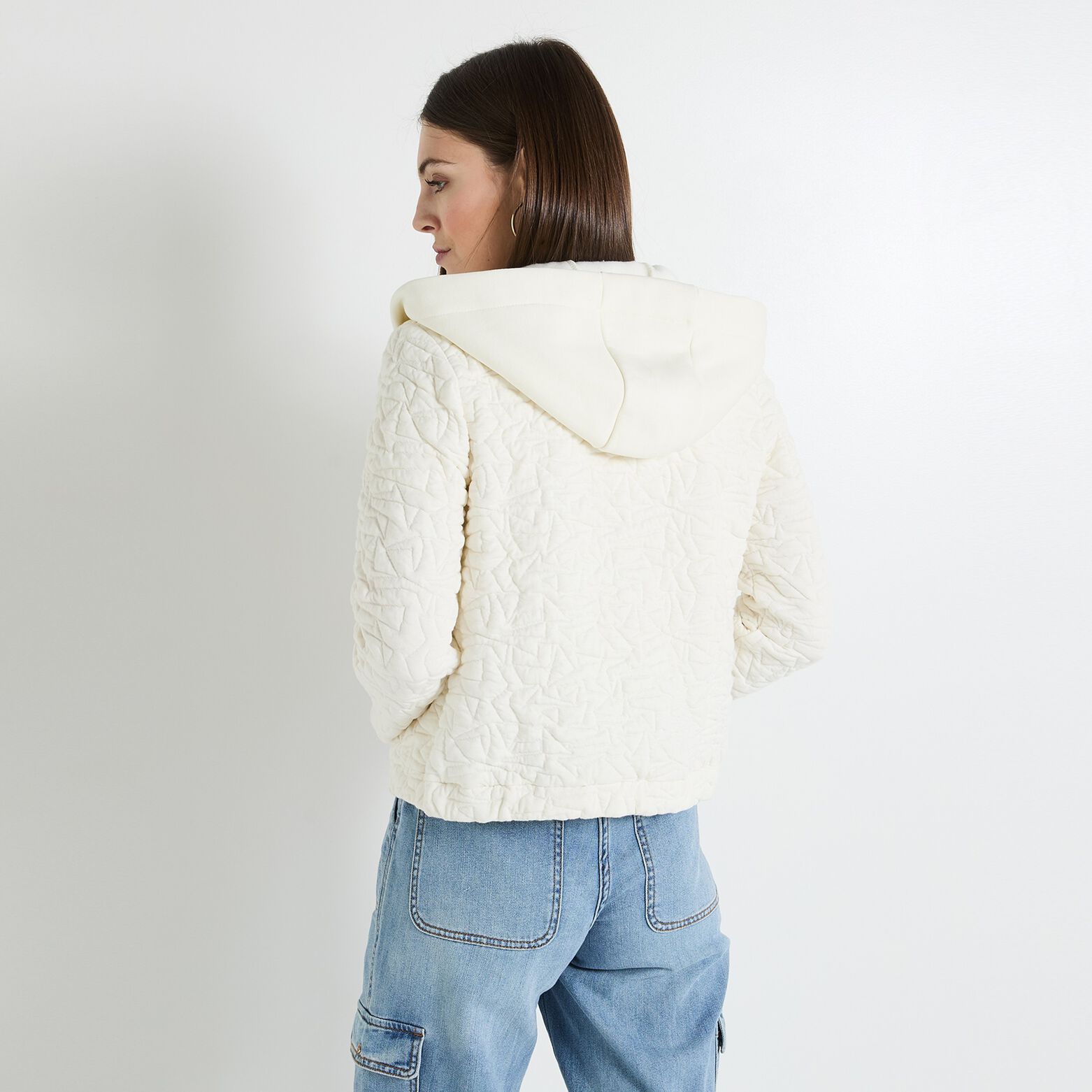 Bomber matelassé en maille femme