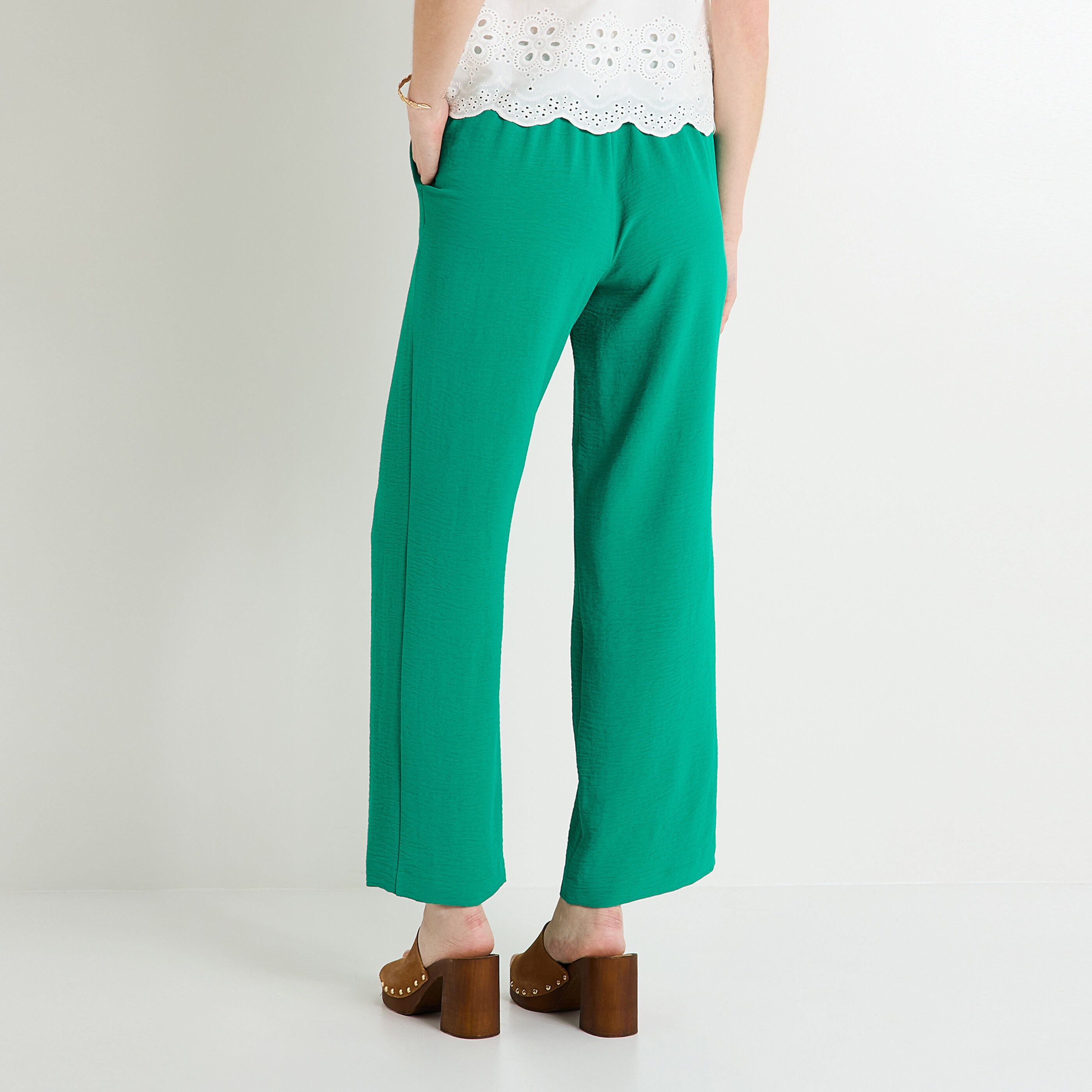 Pantalon tall large fluide femme