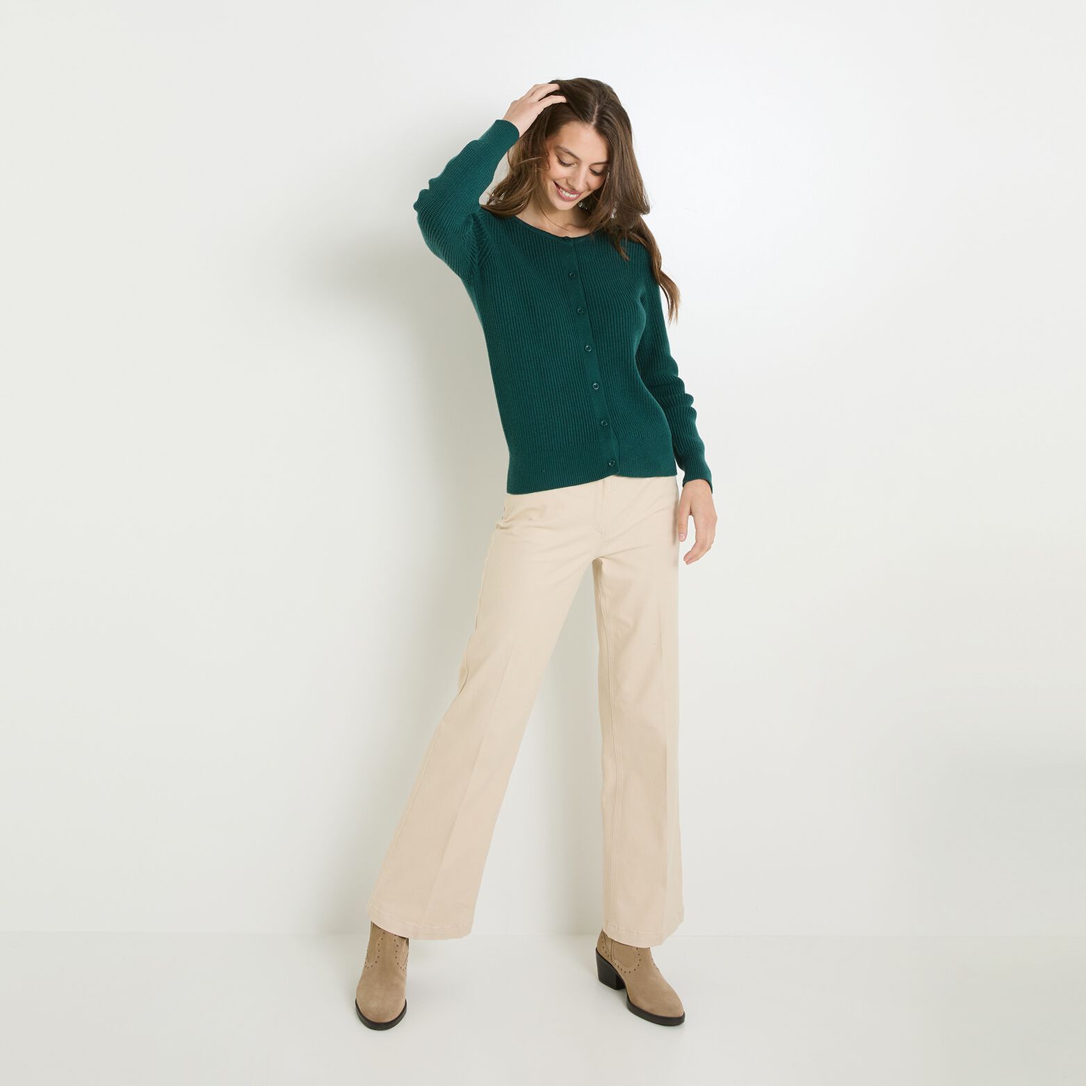 Gilet côtelé femme