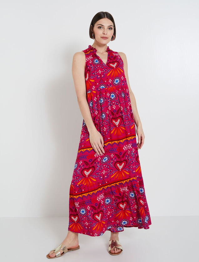 Robe longue imprimée