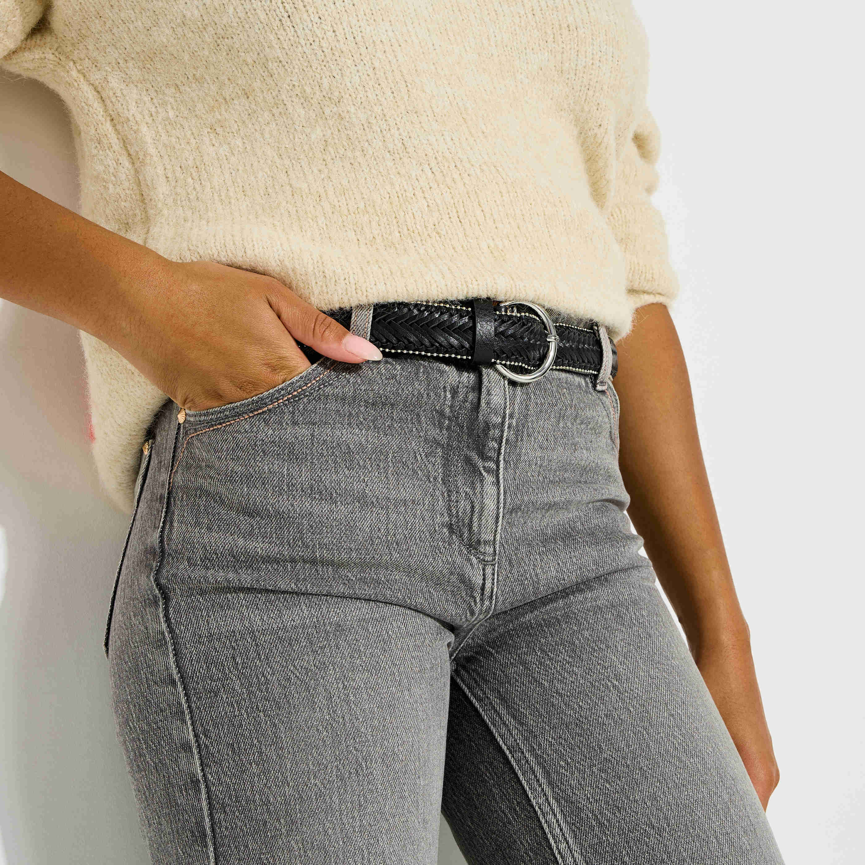 Ceinture tress&eacute;e femme