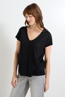Pull manches courtes femme