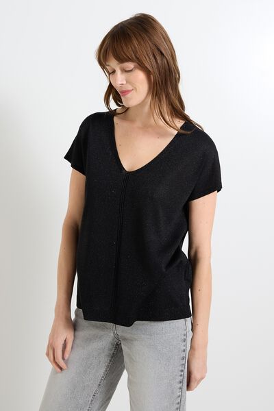Pull manches courtes femme