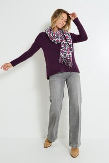 Pull col V femme