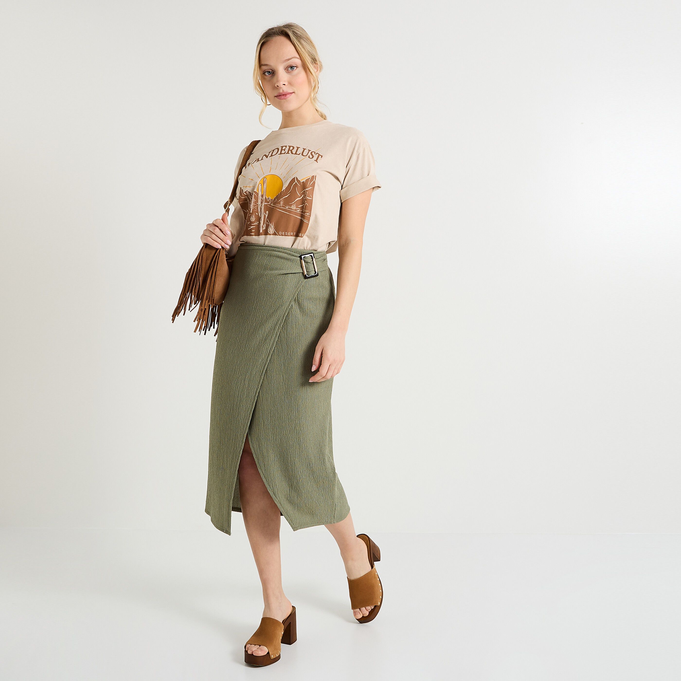 Jupe portefeuille femme