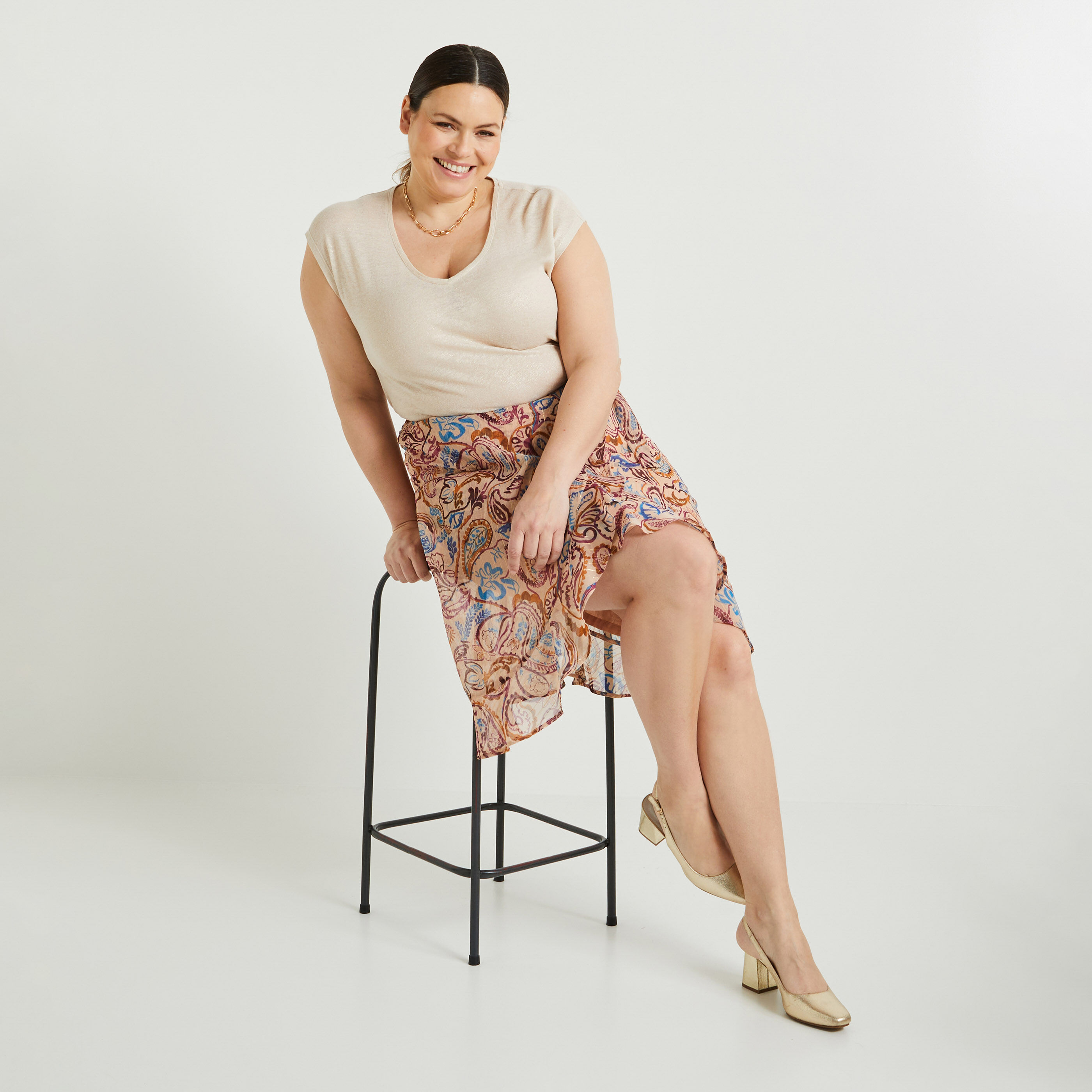 Jupe imprim&eacute;e femme