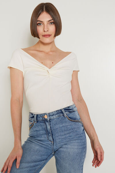 Tshirt large encolure femme