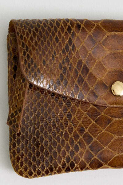 Porte-monnaie imprimé serpent femme