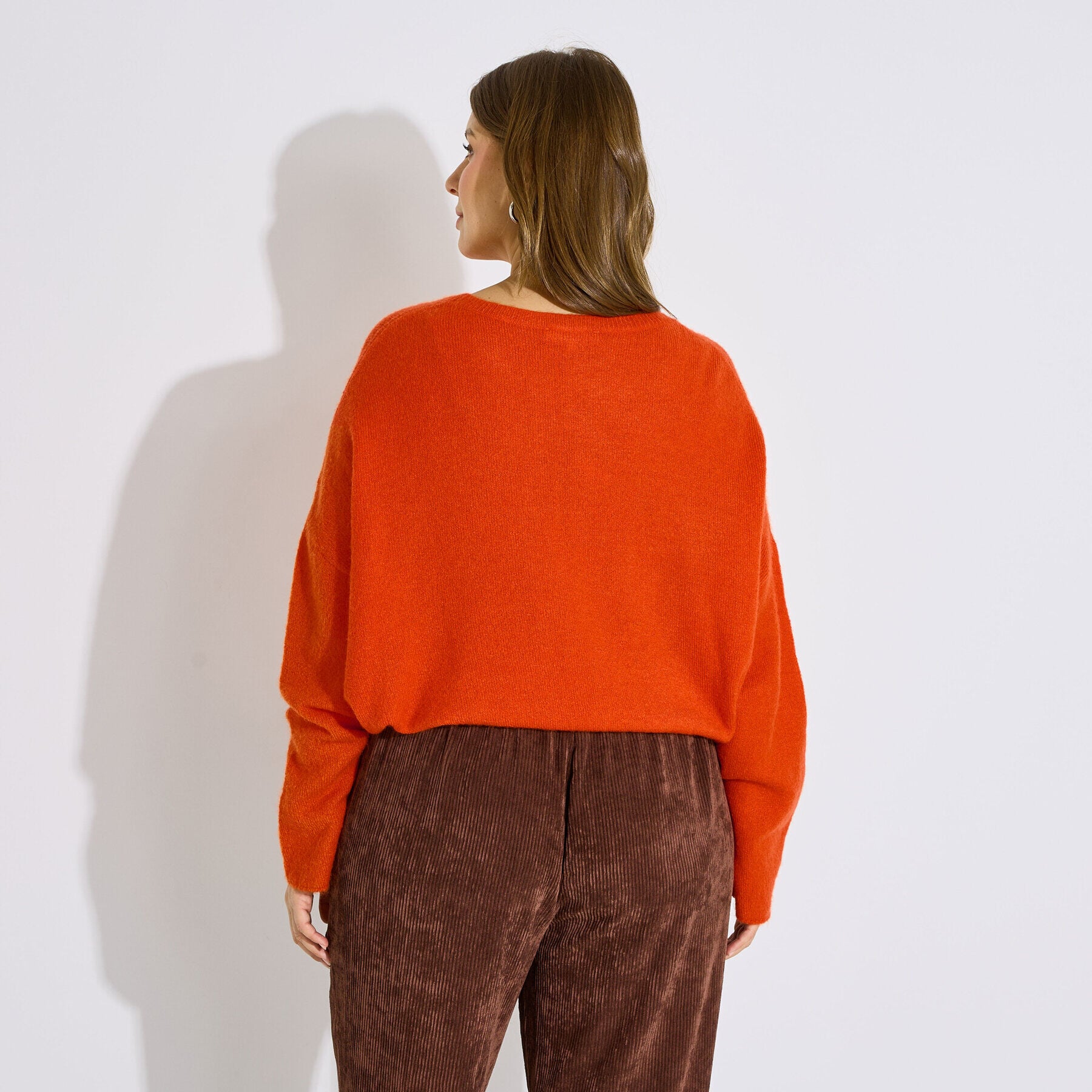 Pull loose col rond femme
