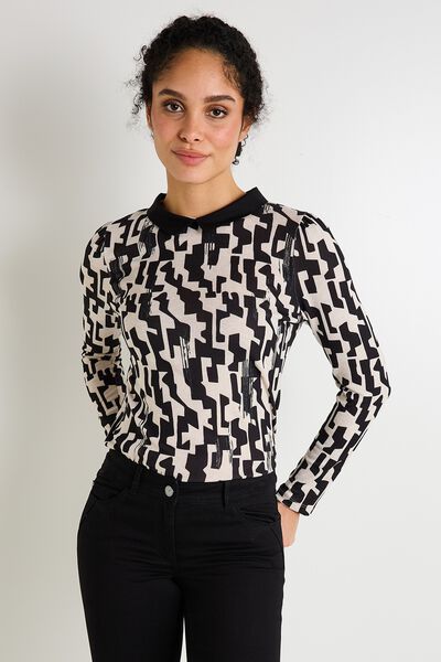 T-shirt col chemise femme