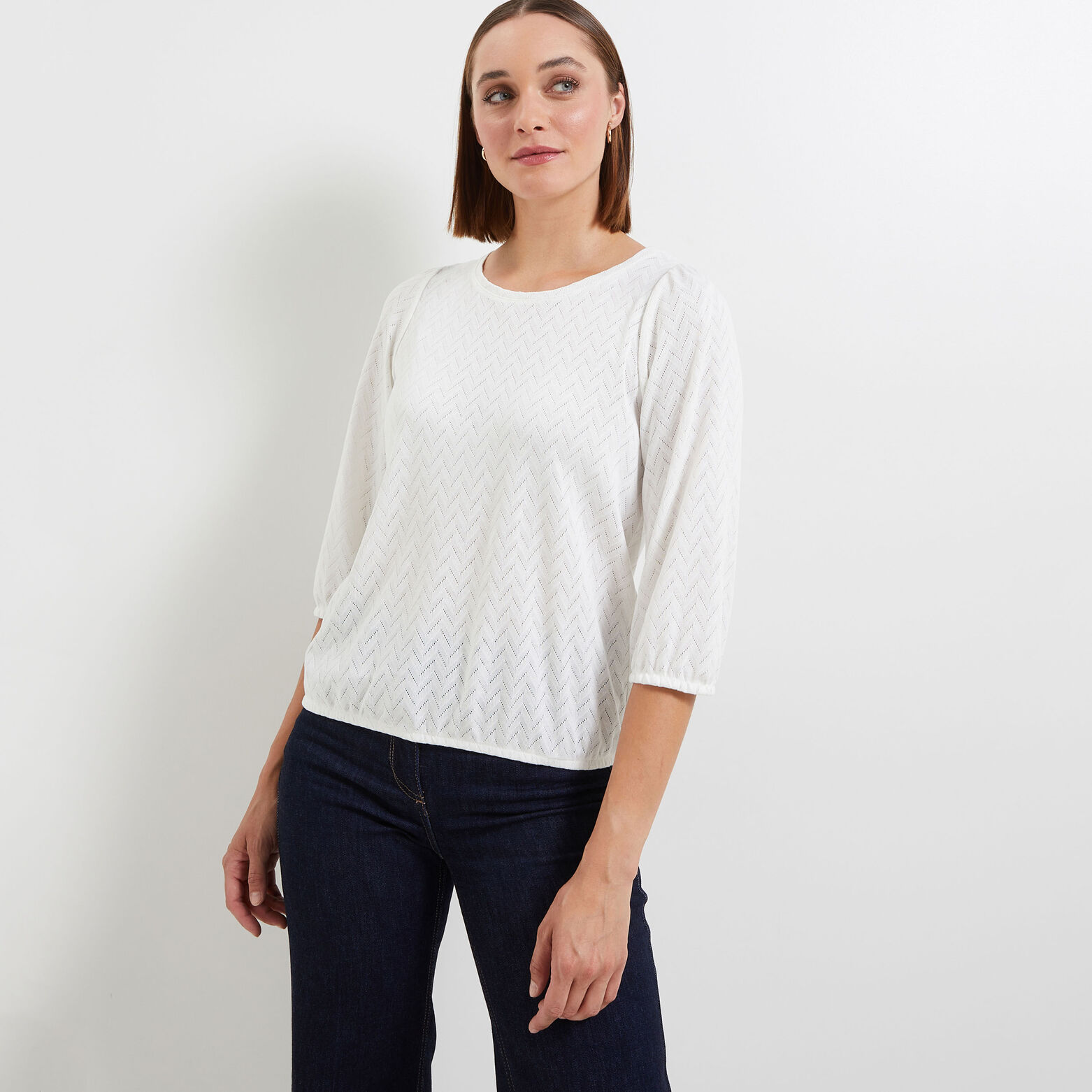 Tshirt maille ajourée femme