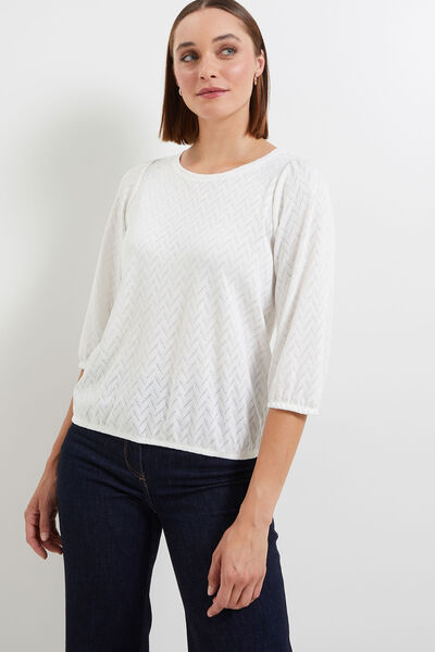Tshirt maille ajourée femme