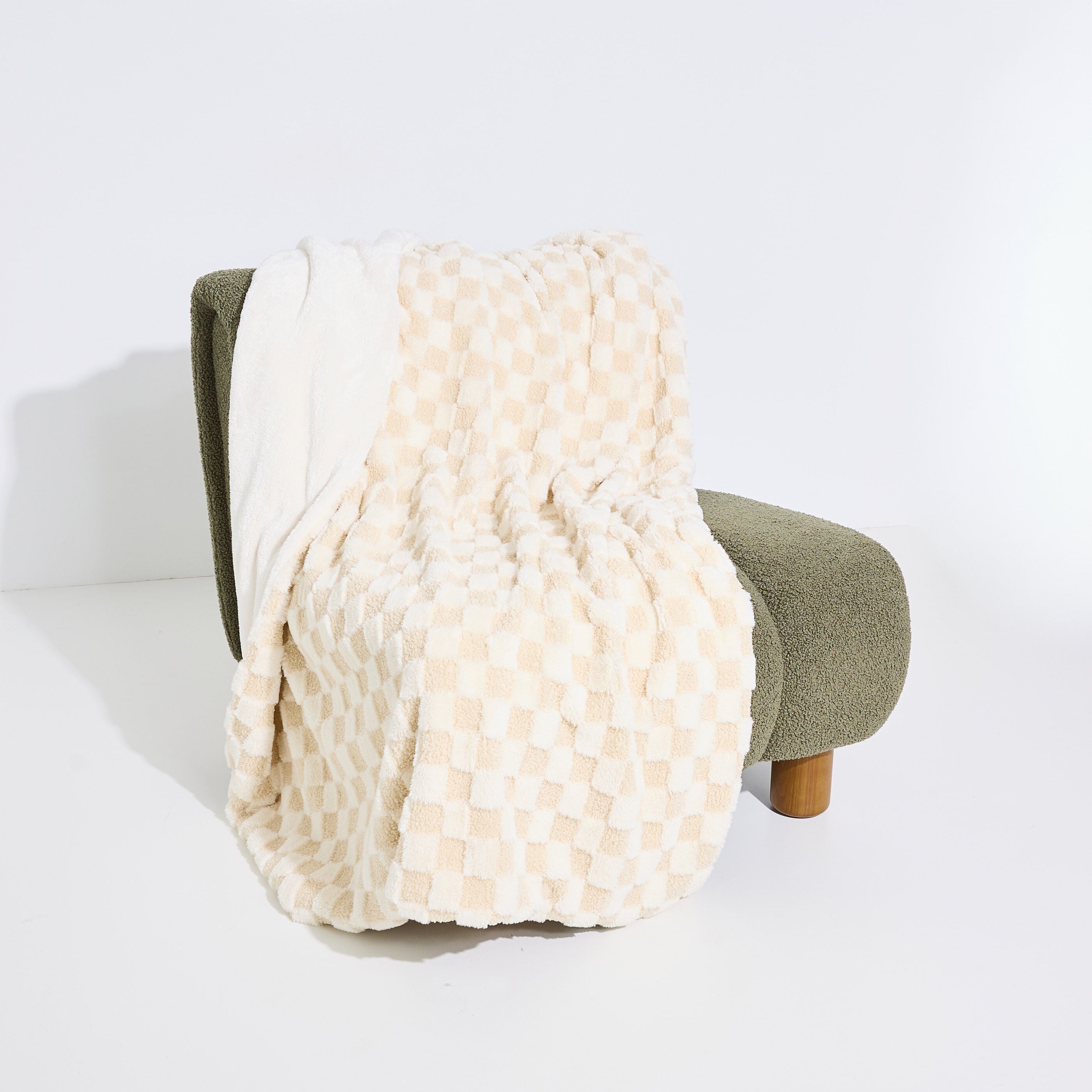 Plaid doux motif damier
