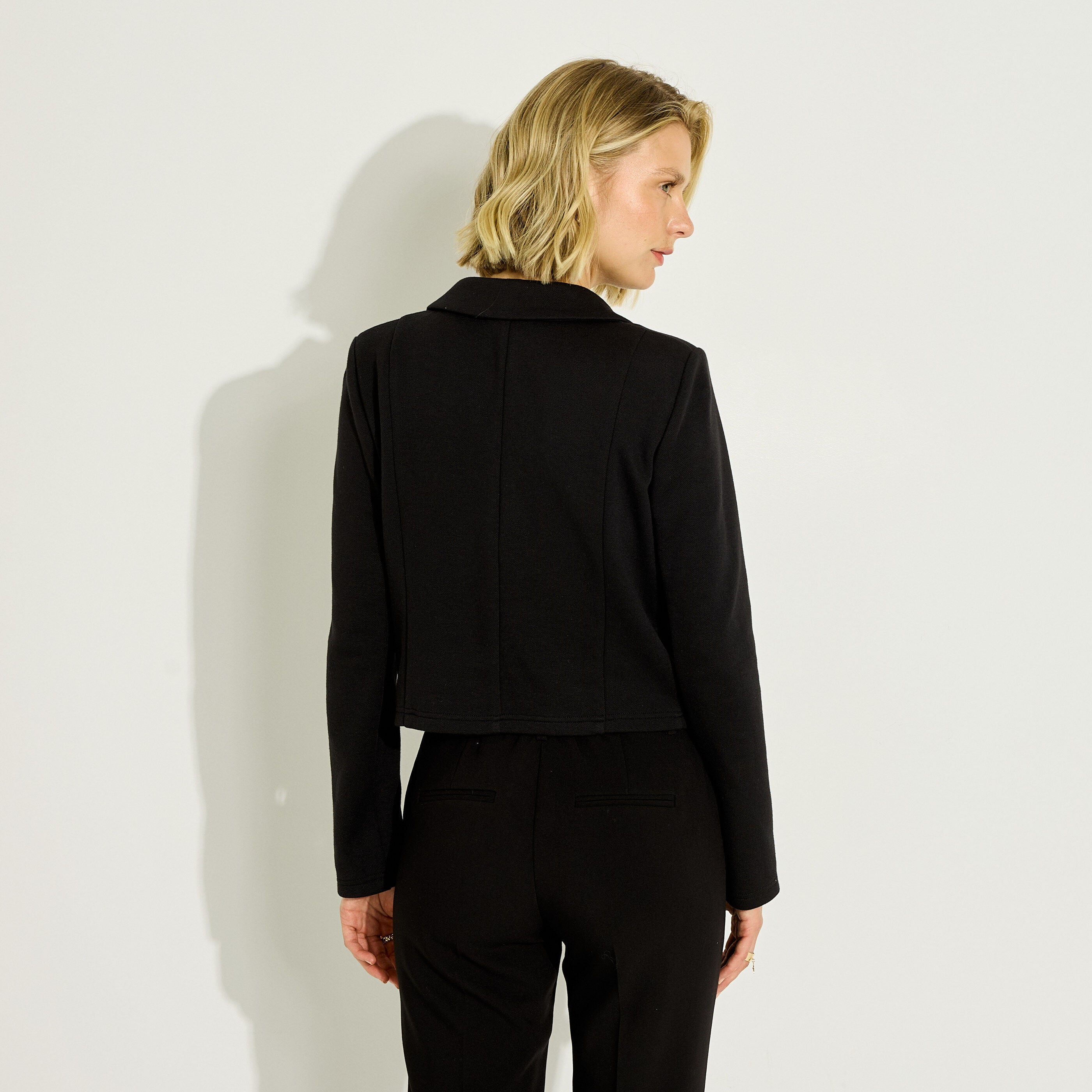 Bol&eacute;ro en maille col tailleur femme