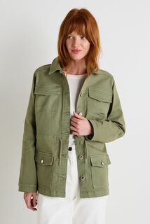Veste saharienne denim femme