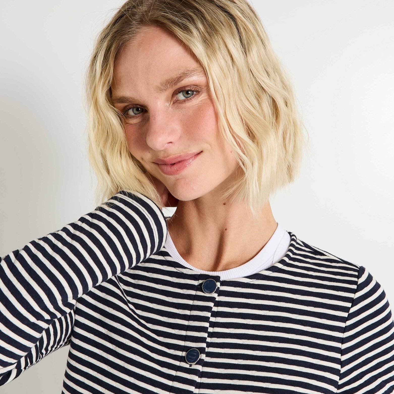 Veste matelassée en maille femme