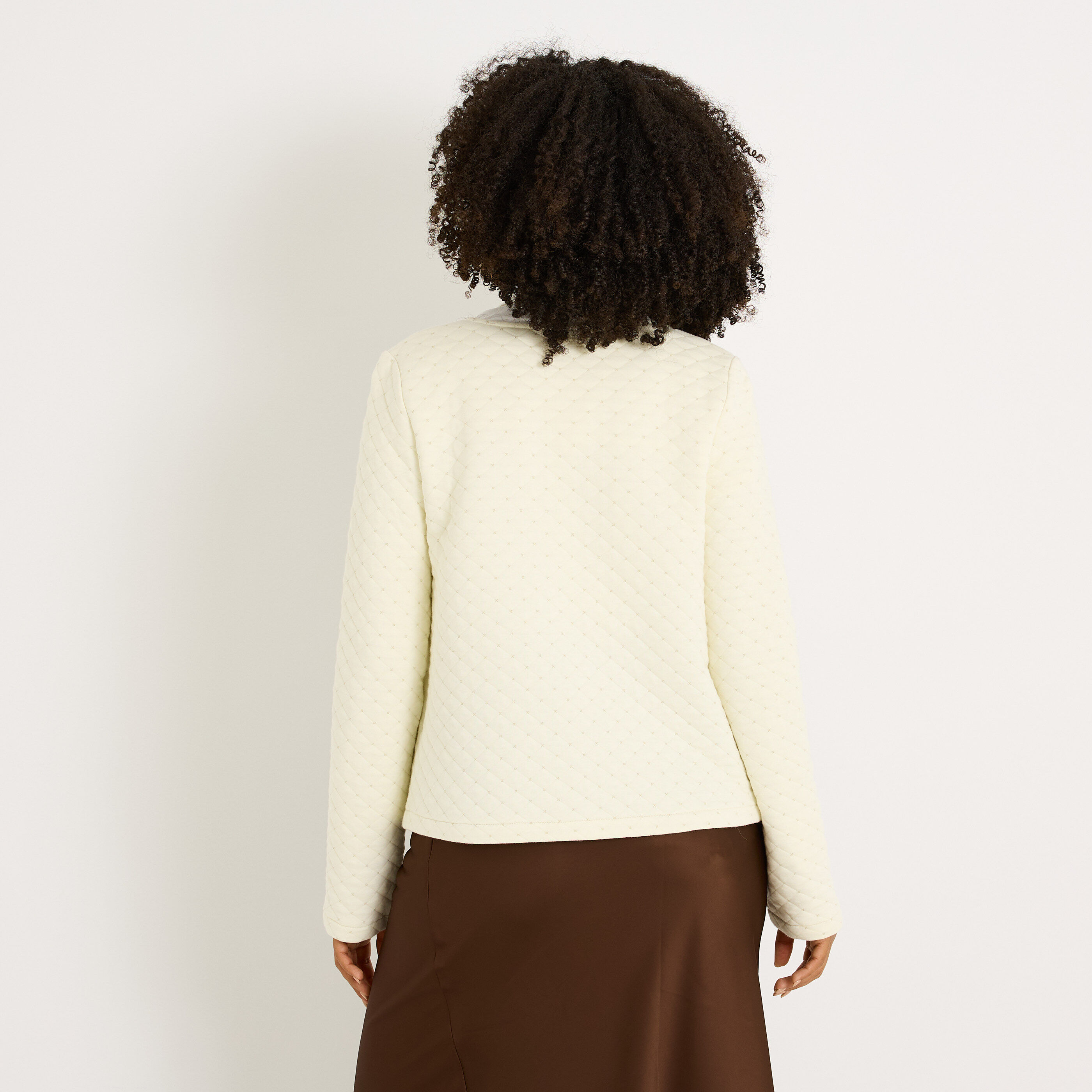 Veste en maille matelass&eacute;e femme 