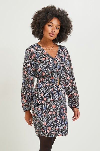 Robe col V femme