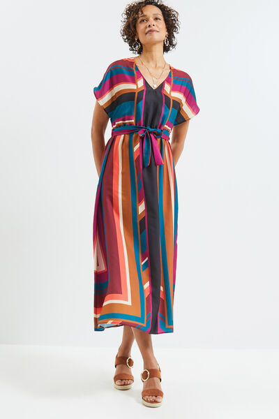 Robe longue imprimée femme
