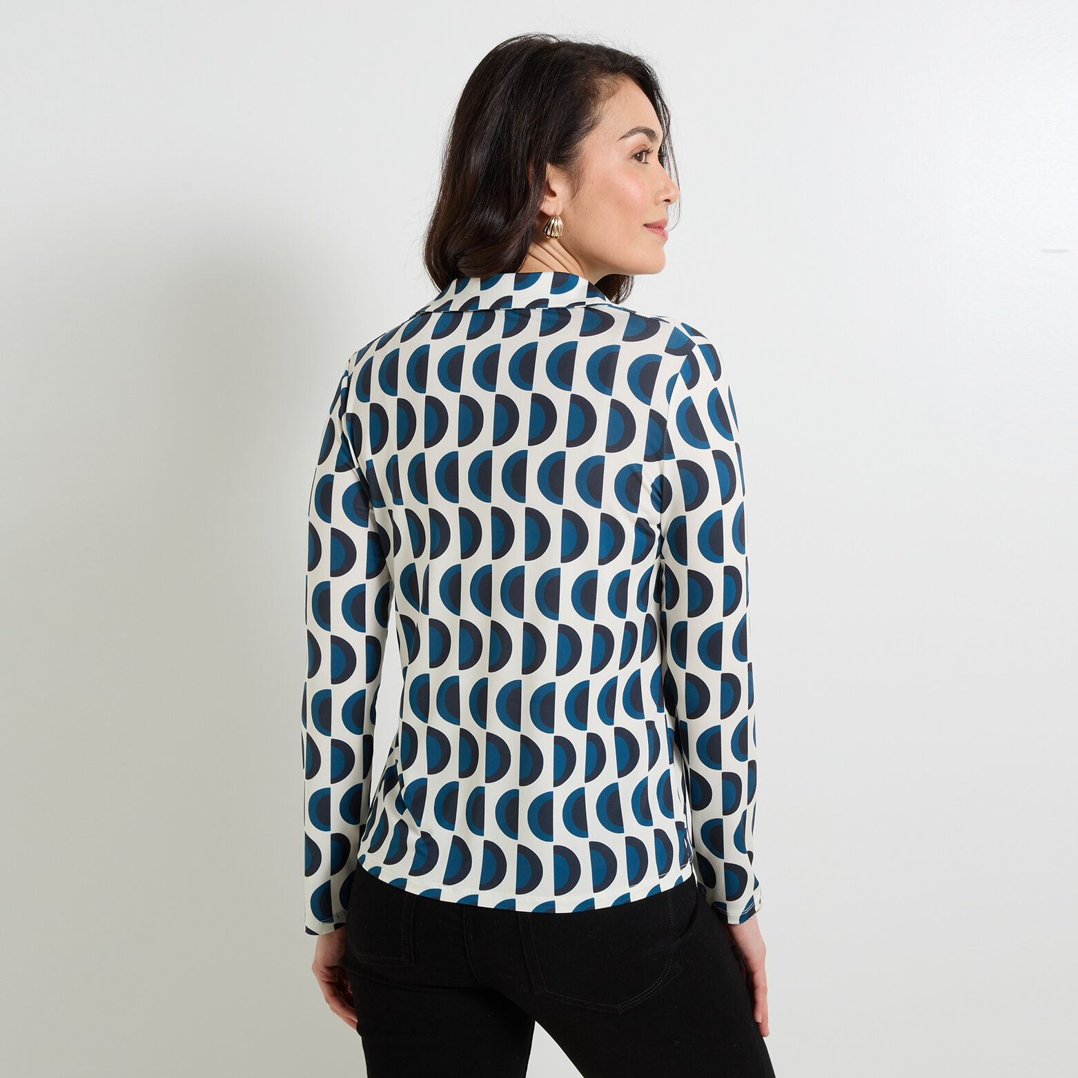 Chemise imprimé géométrique femme