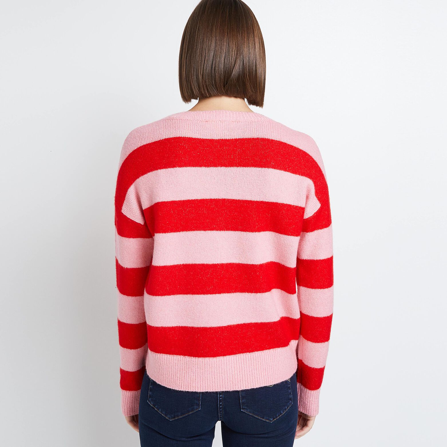 Pull Col rond à Rayures femme