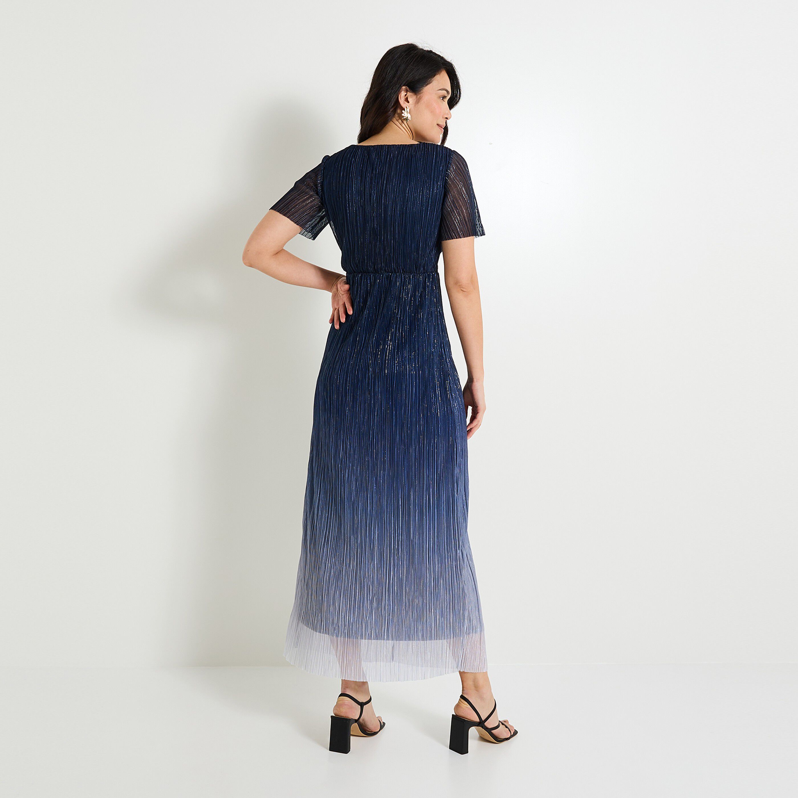 Robe longue iris&eacute;e femme