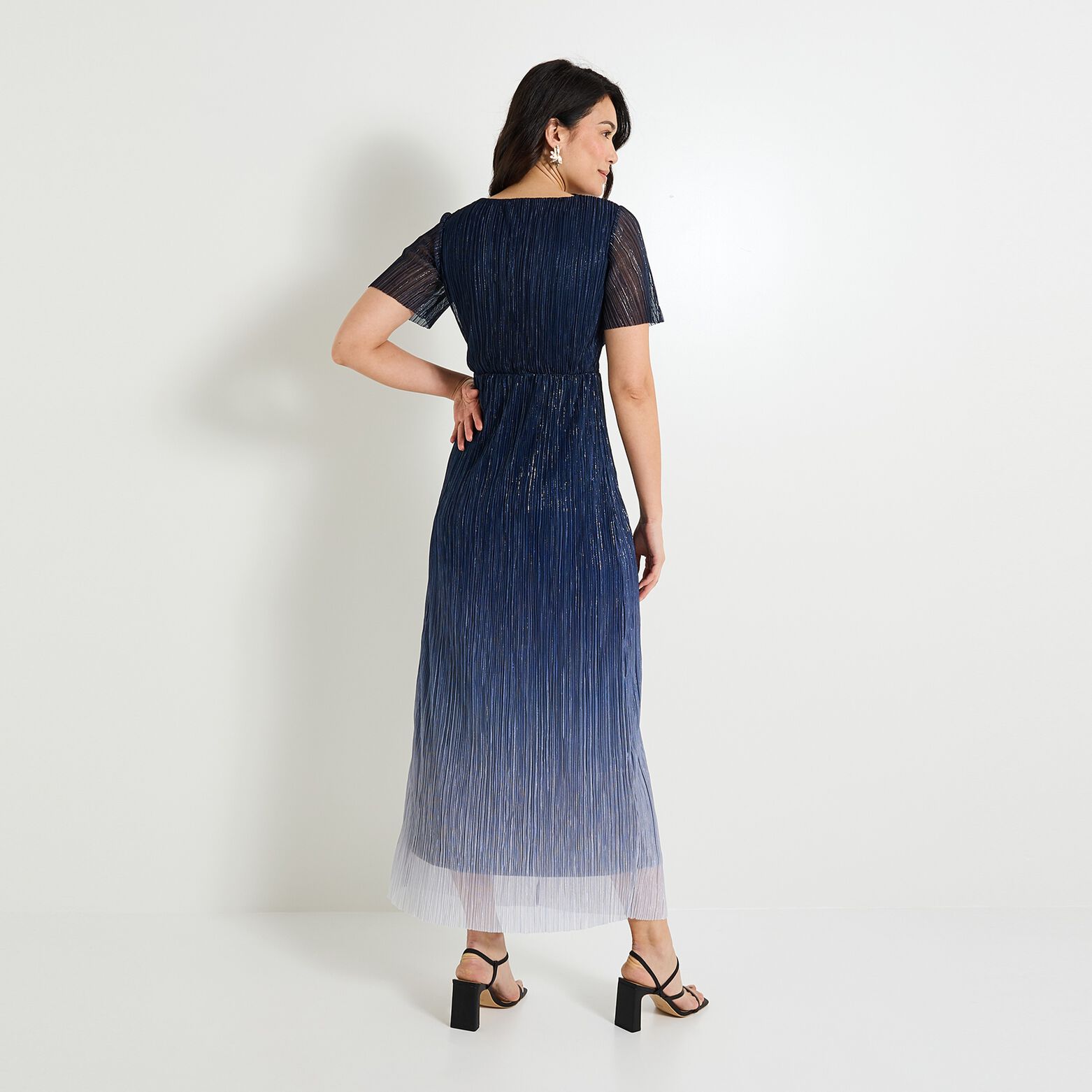 Robe longue irisée femme