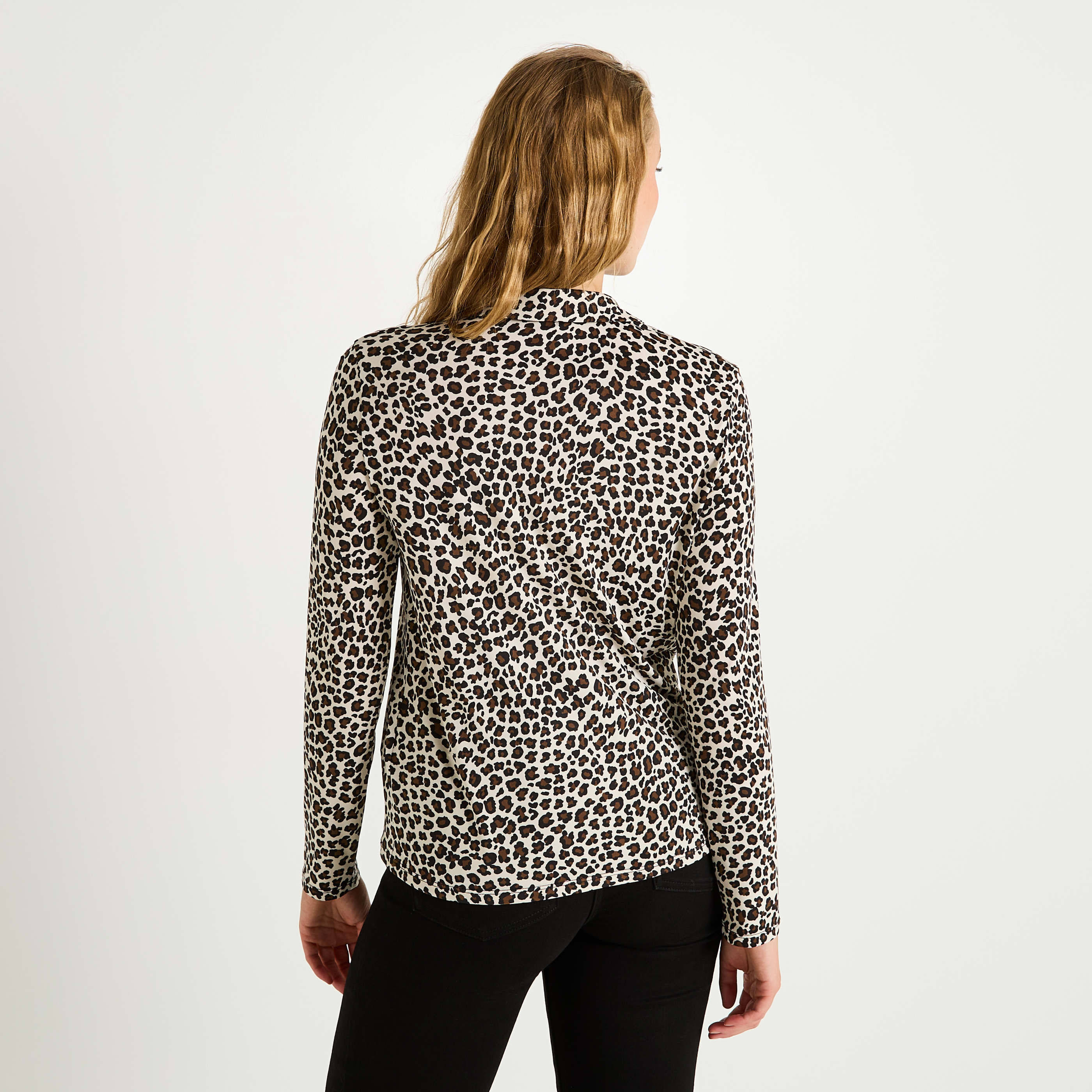 Chemise imprim&eacute; l&eacute;opard femme