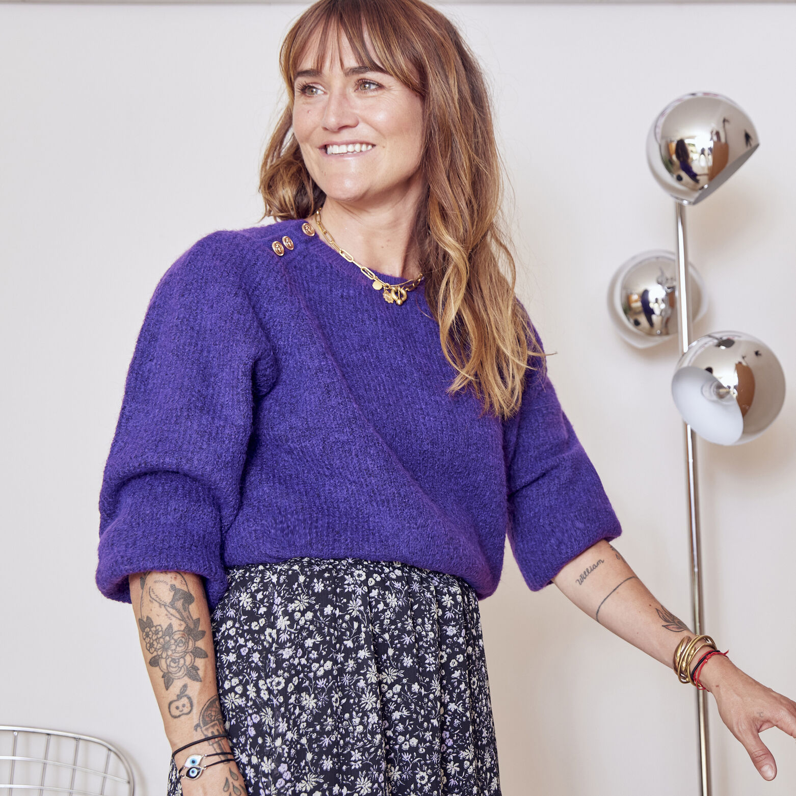 Pull col rond femme