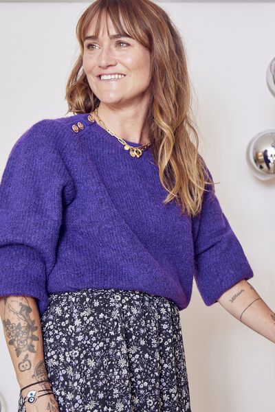 Pull col rond femme