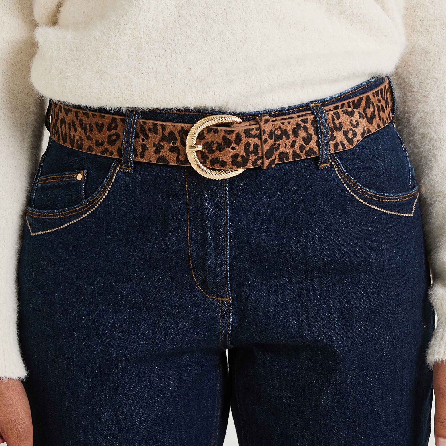 Ceinture croûte de cuir femme