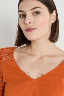 T-shirt col V femme