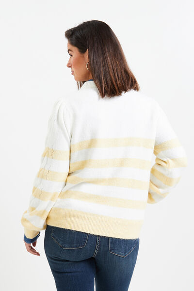 Pull rayé femme
