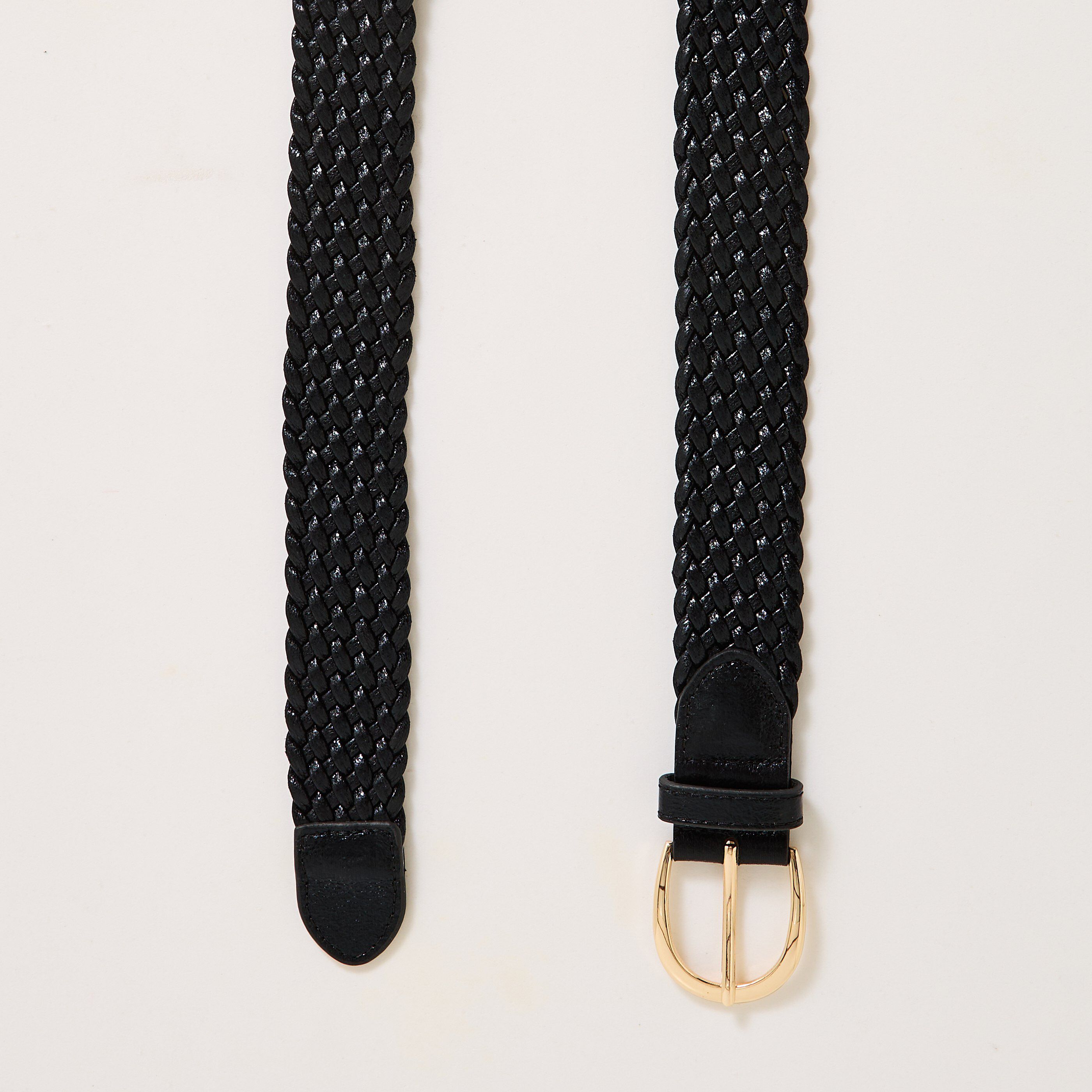 Ceinture large tress&eacute;e femme