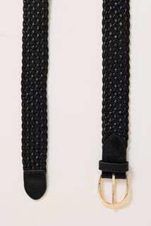 Ceinture large tressée femme