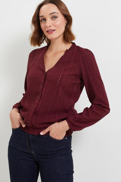 T-shirt col victorien femme