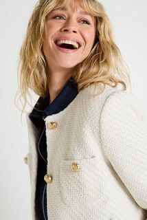 Veste courte effet tweed femme