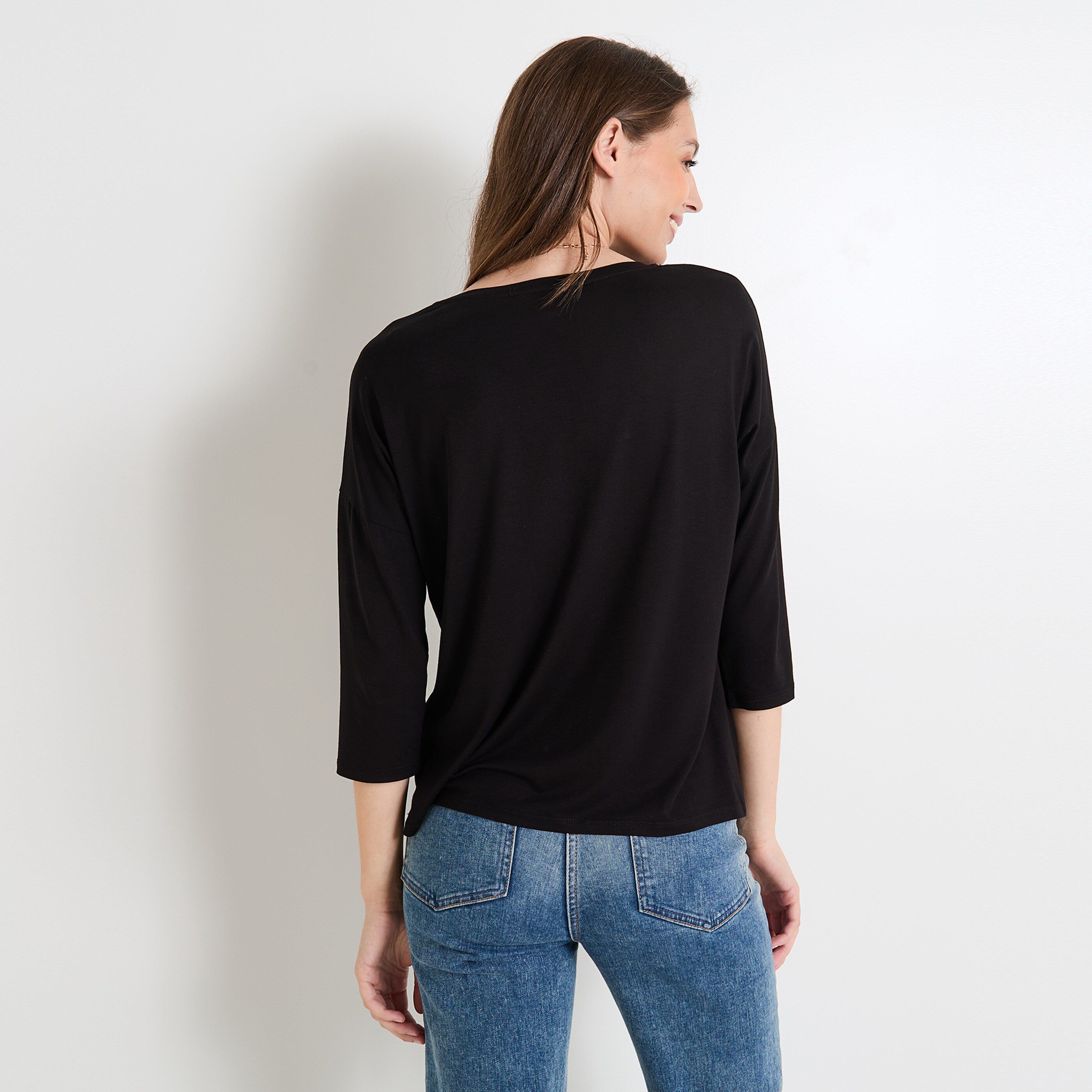 T-shirt col bateau femme