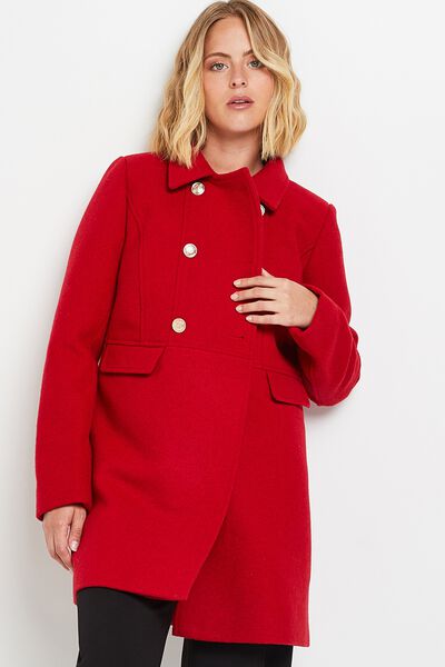 Manteau rouge femme