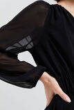 Robe voile manches longues femme