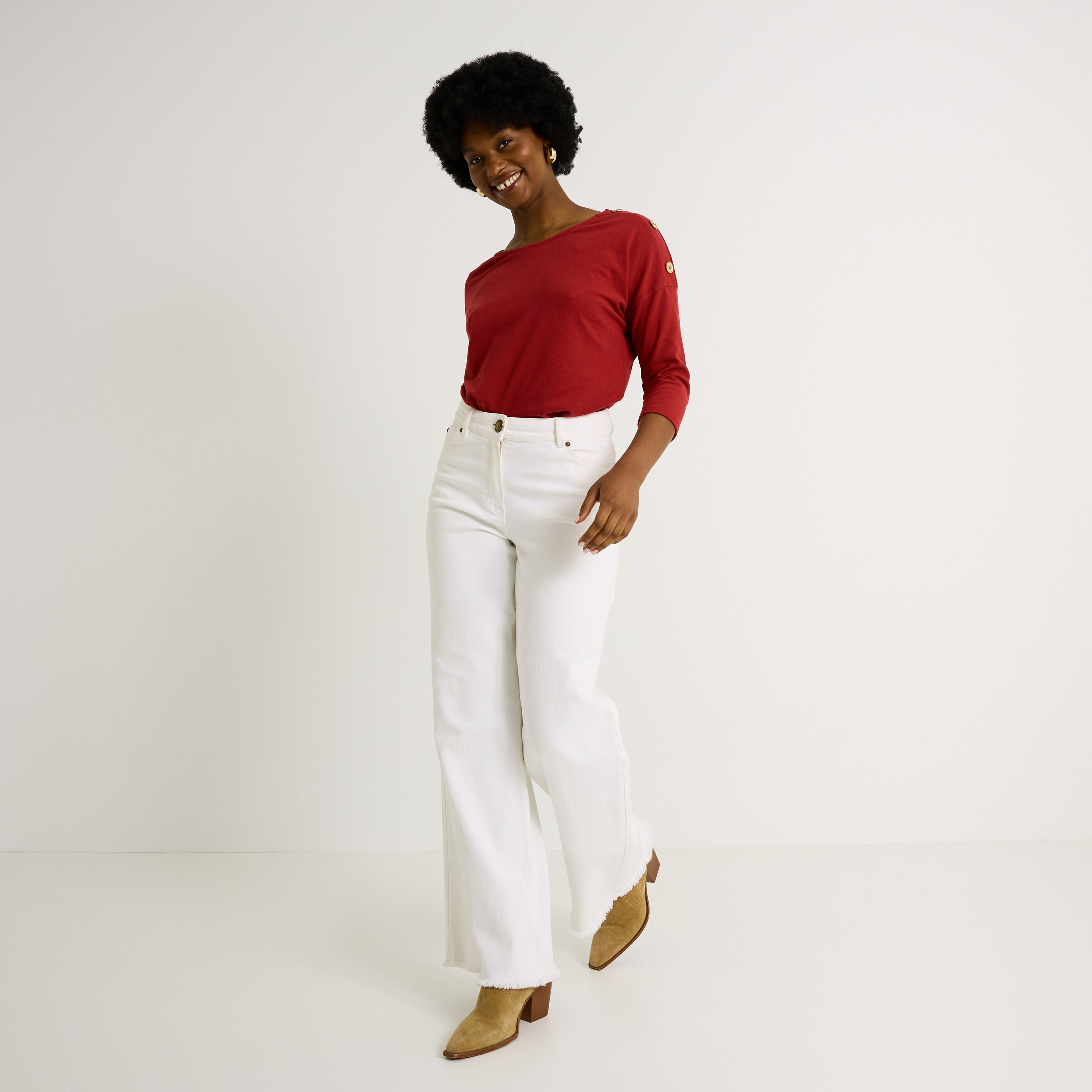 T-shirt col rond femme