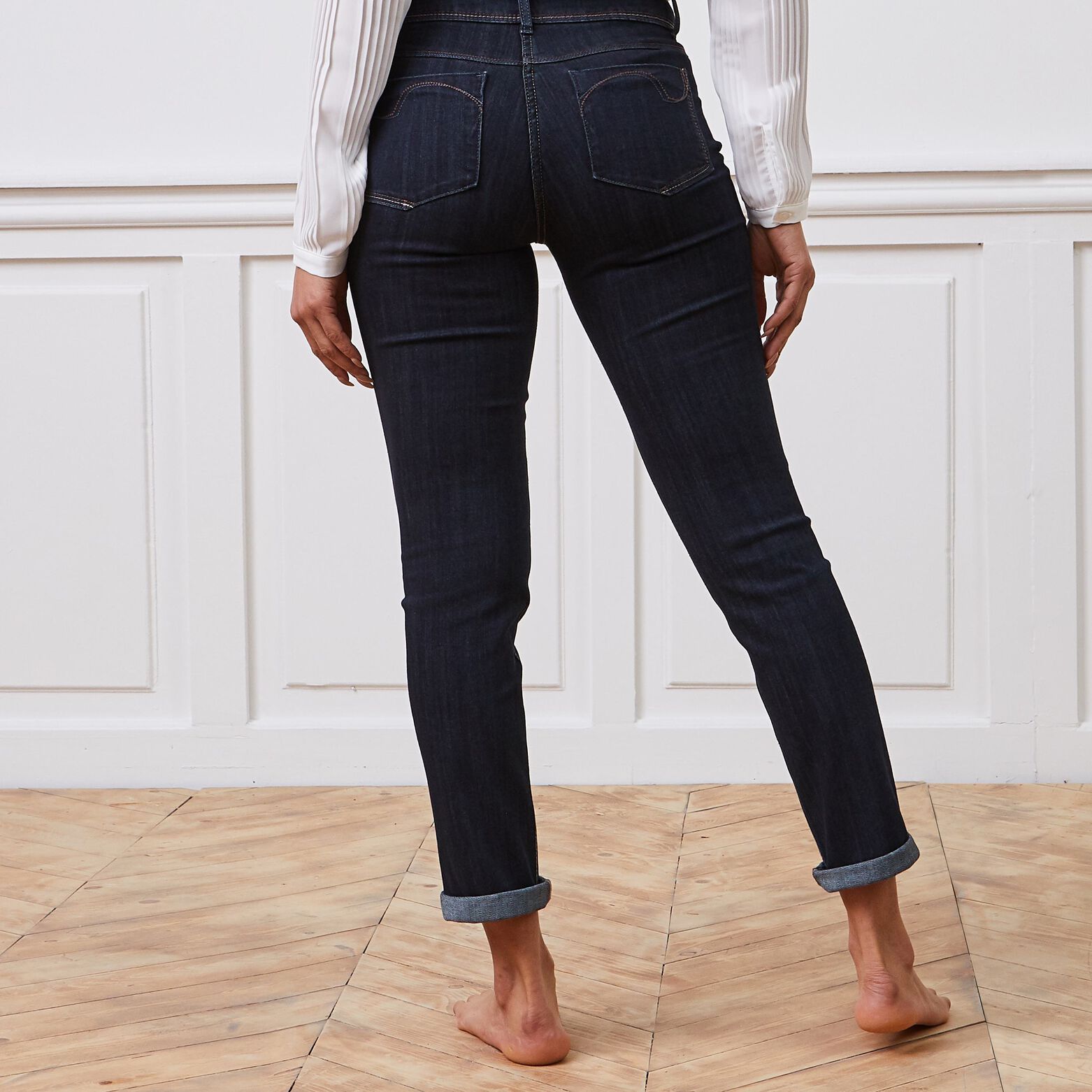 Jean raccourci taille haute HANOI femme